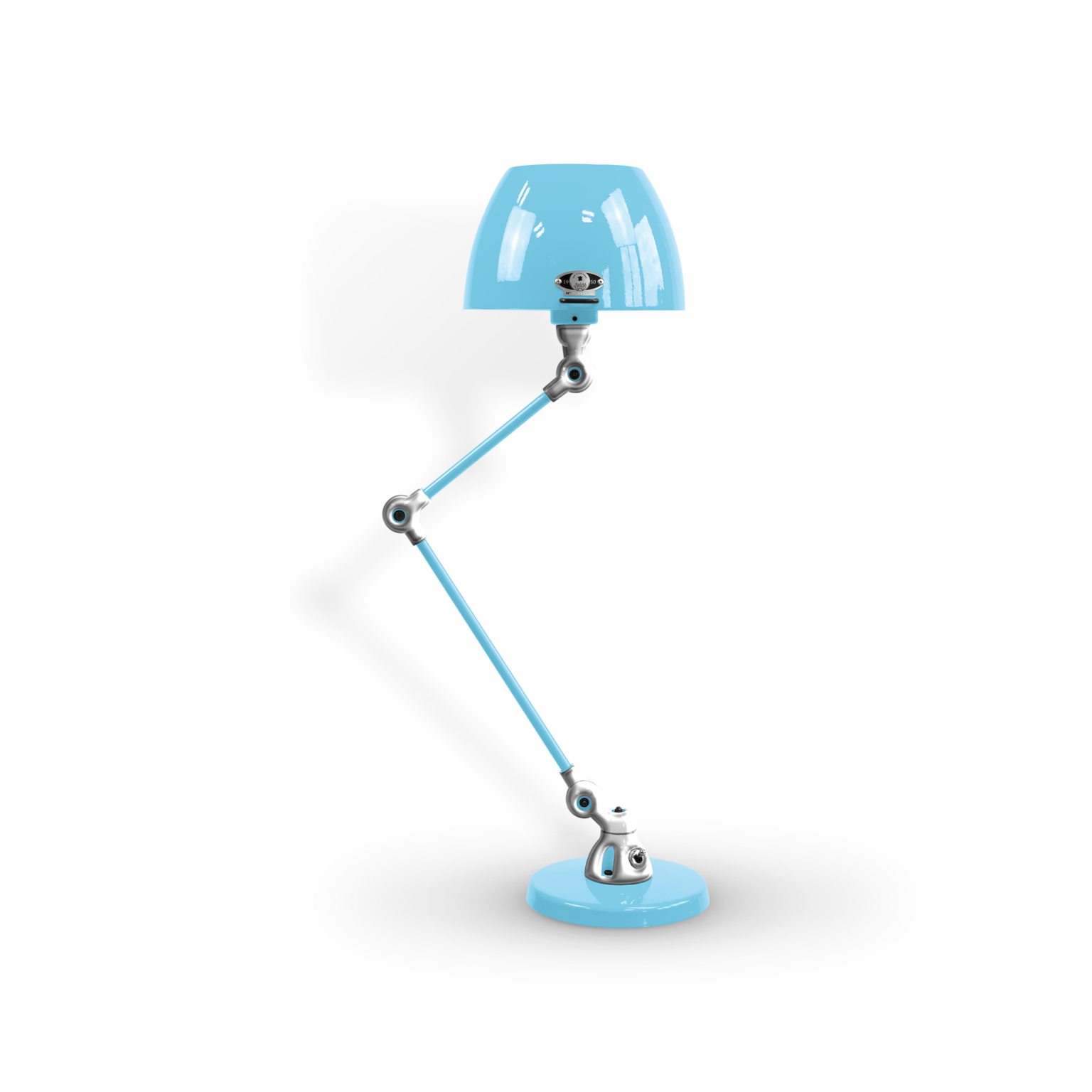 Aicler AIC373 bordlampe fra Jieldé - Pastel Blue / Poleret/blank