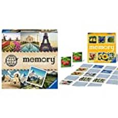 Ravensburger Collectors‘ Memory® Schönste Reiseziele – 27379 & Natur Memory - 20881 - der Spieleklassiker für alle Naturfreunde2-8 Spieler ab 6 Jahren