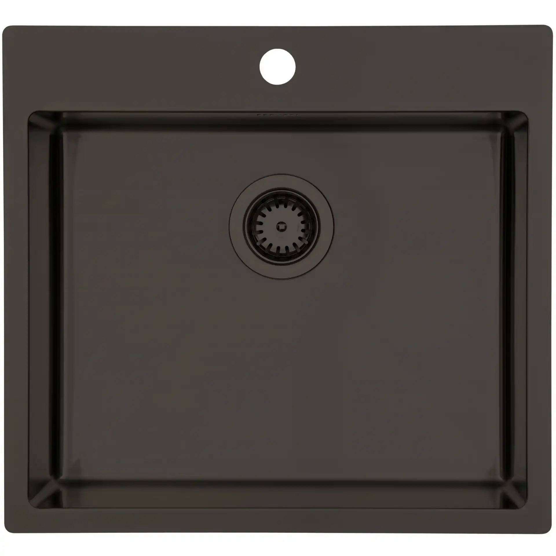 Kubus 540 Soft køkkenvask, PVD Dark Bronze