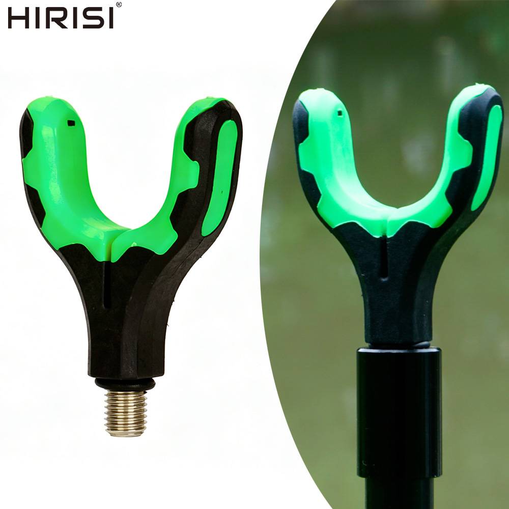 Hirisi Carp Fishing Rod Rest Head 3/8“ Thread Anti-Slip Silicone Rod Holder For Rod Pod Bank Stick Buzz Bar Fishing Tackle