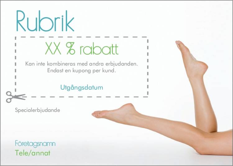 A6-flyers - Vita - Laser Hårborttagning - Skönhet & Spa
