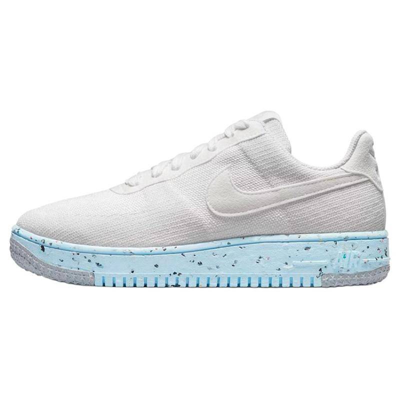 Nike Air Force 1 Low Crater Flyknit Vita Isblå Damsneakers DC7273-100 cm