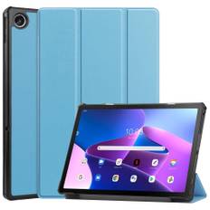 Lenovo Tab M10 Plus Gen 3 - Tri-Fold læder cover - Himmelblå