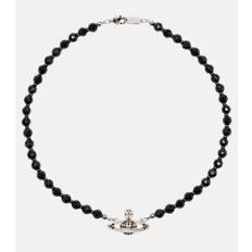 Vivienne Westwood Messaline embellished choker - black - One Size