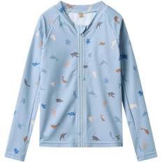 Wheat Langærmet Bade Tshirt Ada Stl. 3 år / 98 cm fepojkar - Uv-kläder Från Magasin - Soft Blue Sea Life (3 år / 98 cm)