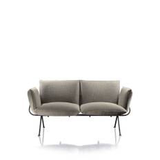 Magis - Officina 2-seat sofa Black frame/Divina Melange 120 - Soffor - Ronan & Erwan Bouroullec - Svart