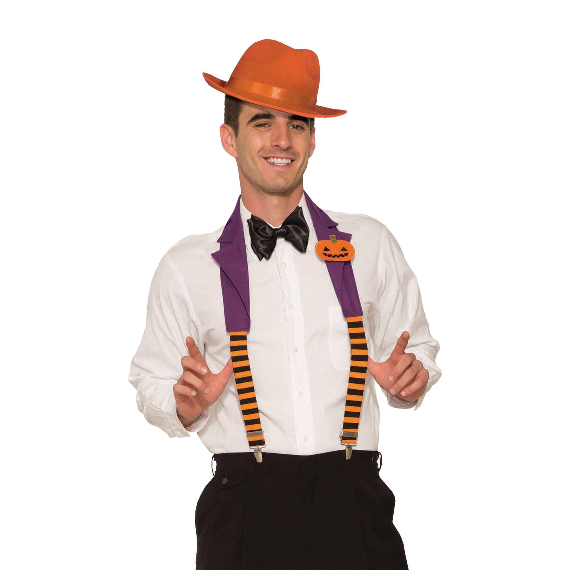 Bristol Novelty Halloween Collar & Braces Set One Size svart