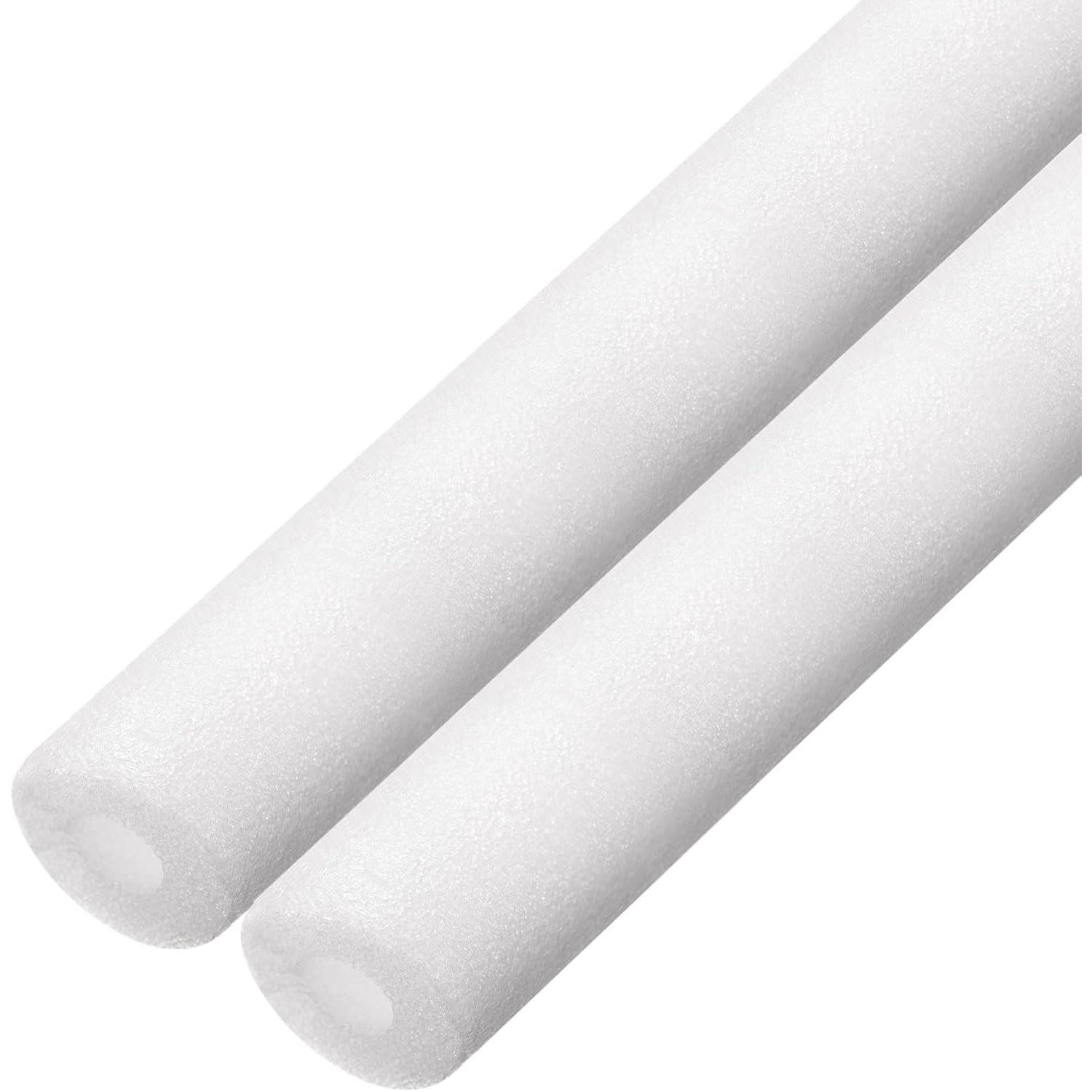 Foam Tube Pipe Insulation Freeze Protection Cover 39.8inch Length 1.18in Id 1.97in Od Pipe Insulation Kits White 2 Pack