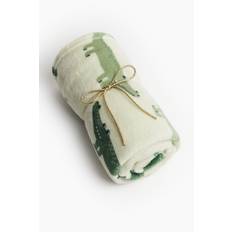 H&M Home - Mønstret fleeceplaid - Grøn - size: 100x150