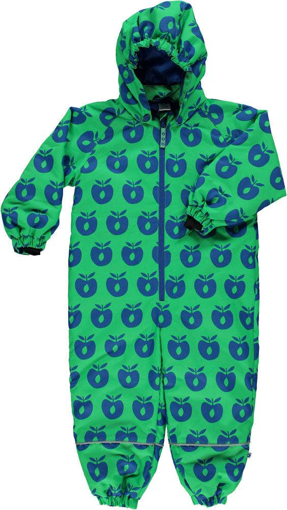 Overgangsdragt med æbler - Green / 80 cm