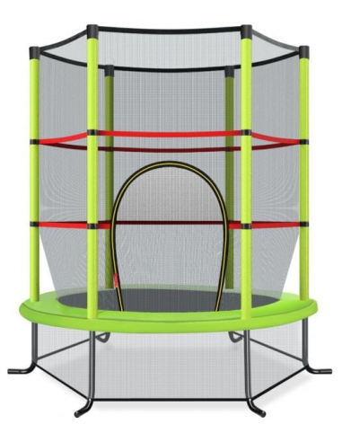 Trampolin med sikkerhedsnet H165 x Ø165 cm - Grøn