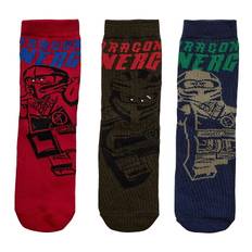 LEGO® Wear Ninjago Strømper - 3-pak - Blå - Grøn - Rød - LEGO® Wear - 31/33 - Strømper