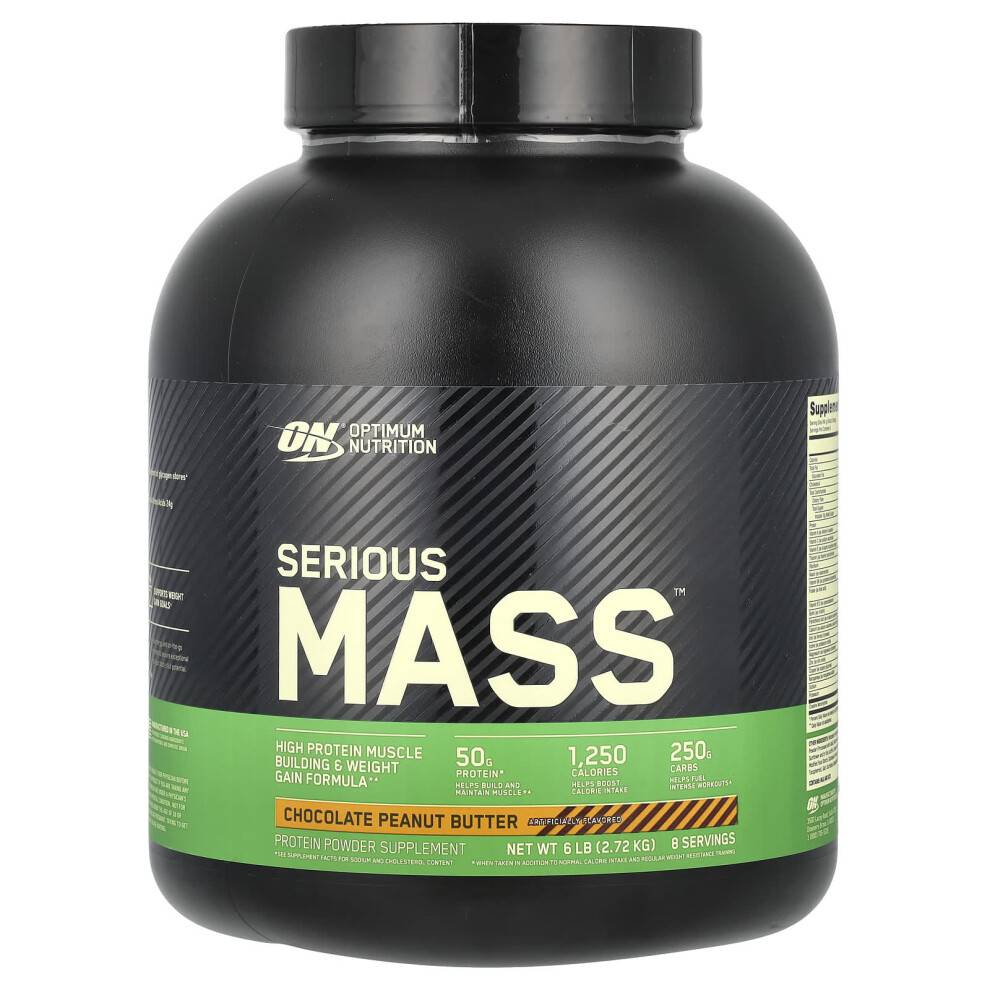 Optimum Nutrition, Serious Mass‚Ñ, Protein Powder Supplément, Chocolate Peanut Butter, 6 lb (2.72 kg)