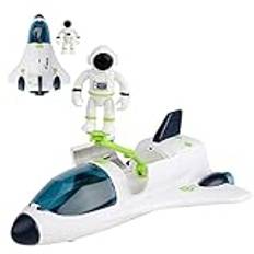 JAWSEU Rymdraket Leksak, Rymlig Luftfartsmodell Astronaut Ljus Och Ljud Rymdleksaker, Rymdfärja Leksak, Barnpresent