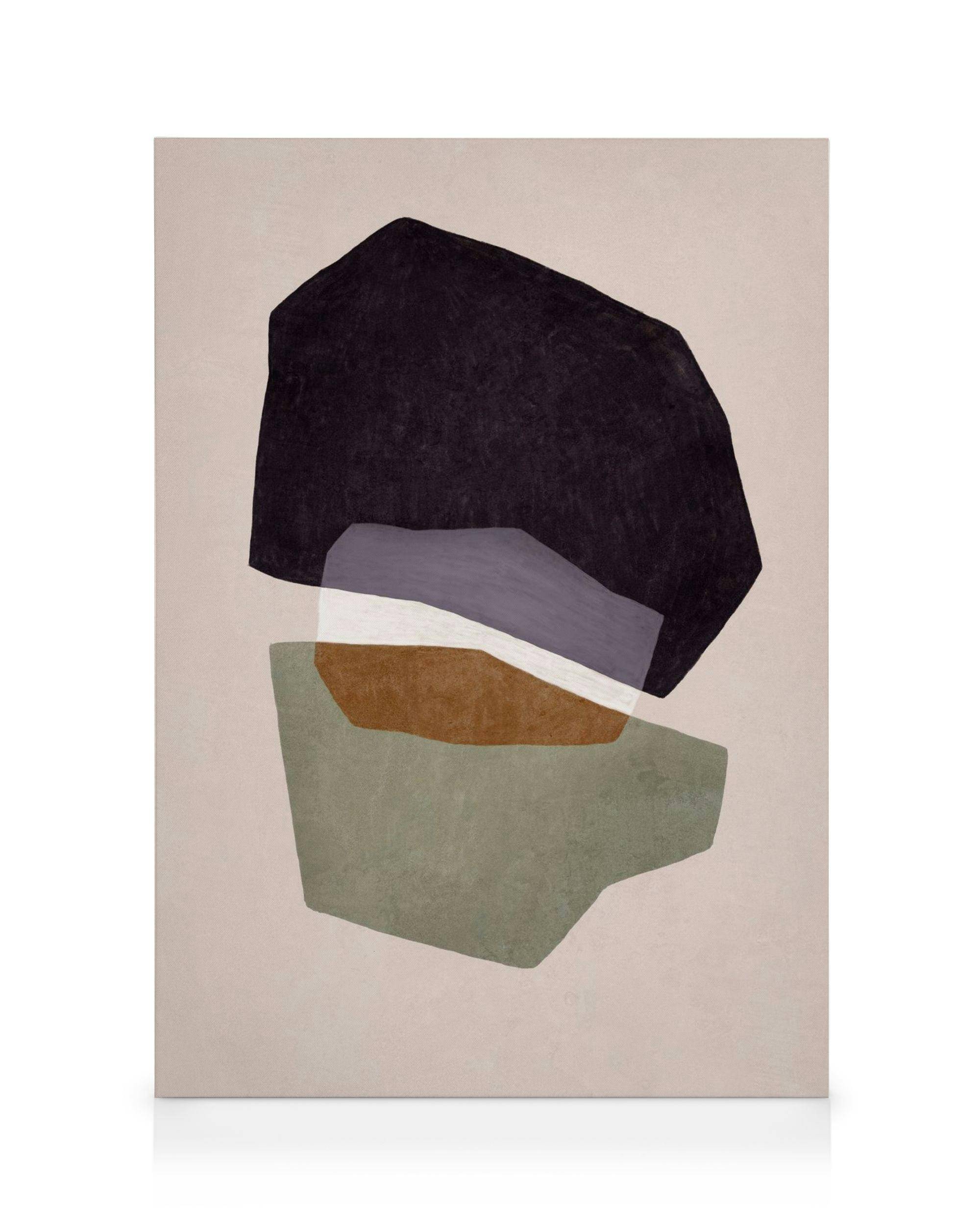 Canvastavlor Abstract Composition No1 Canvastavla (50x70 cm - Svart ram)