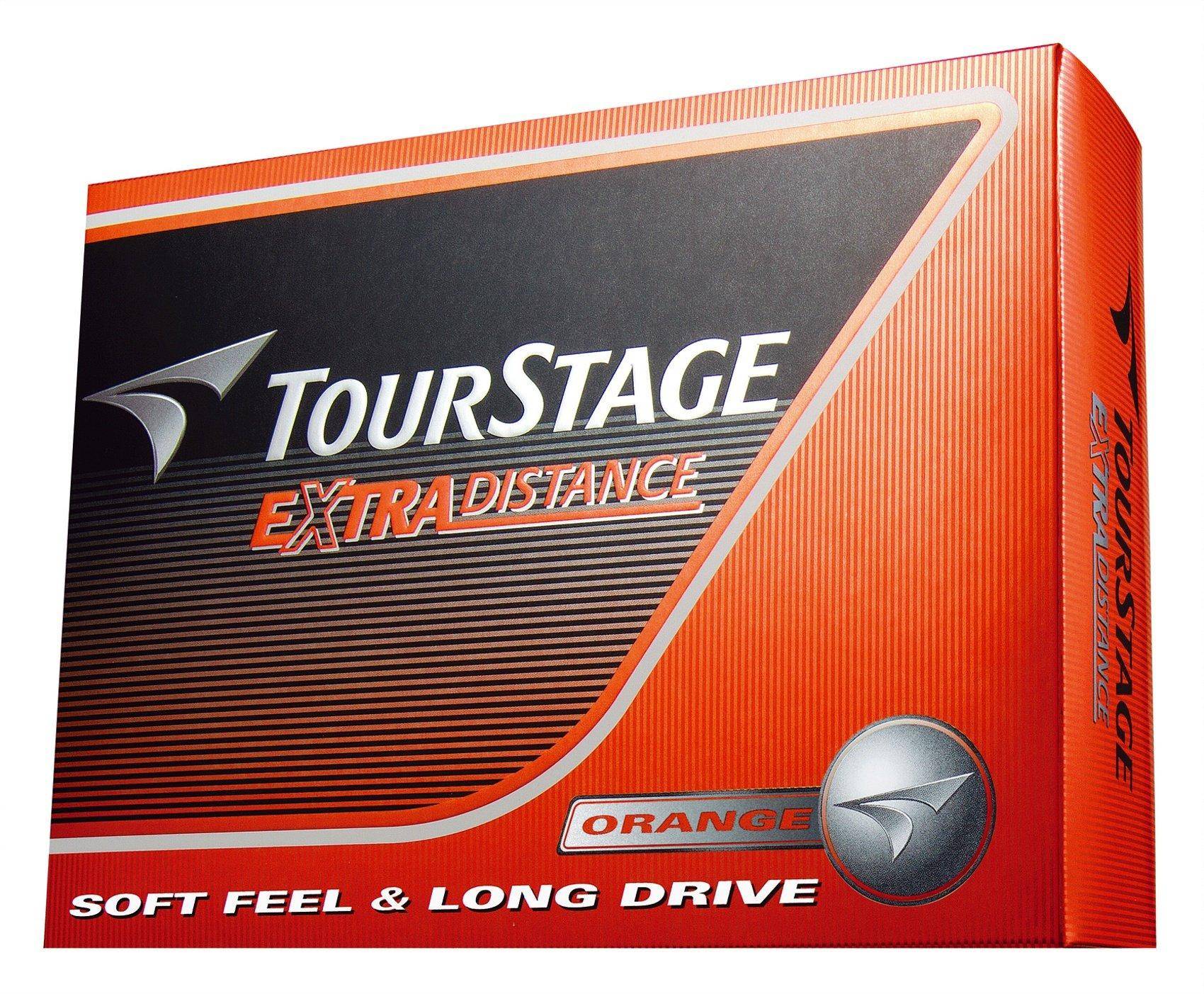 BRIDGESTONE TOURSTAGE Extra Distance Golf 1 dozen TEOX Balls, (12 balls), Orange, orange