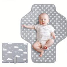 TEMU Baby Portable Changing Pad Travel - High Diaper Changing Mat With Built-in Pillow - Lightweight & Foldable Changing Station, Newborn Shower Gifts