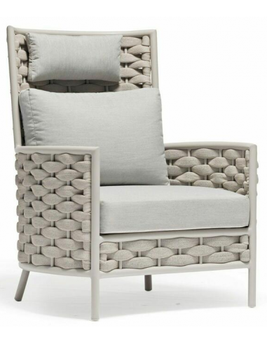 Loop havestol i aluminium og Couturetex H109 cm - Greige