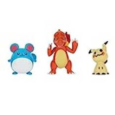 Pokémon PKW3046 – Battle Figure Set – Marill, Mimigma, Kickerlo, officiell Pokémon figursats