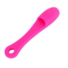 Silicone Face Cleansing Finger Brush Pore Cleaner Blackhead Removal Massager (Dark Rose Red)