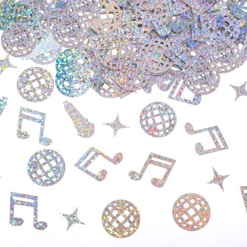 240 stycken disco konfetti glitter liten discokula dekoration konfetti | Disco dekoration mikrofon stjärna mittstycke bordsdekoration party för 70-talet 80-talet 90-talet retro fest födelsedagar