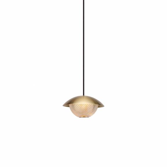 Grace Pendel Brass/Crystal Glass