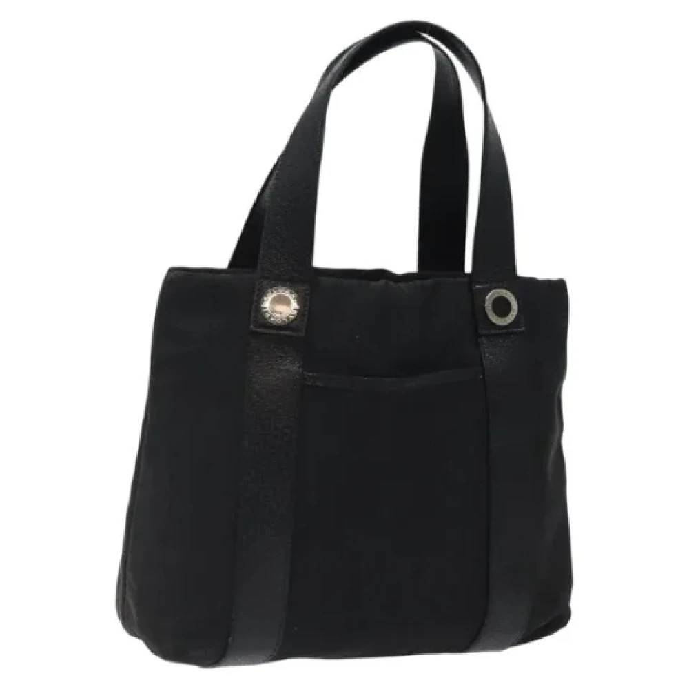 Bvlgari Vintage Pre-owned canvas håndtasker - Vintage - Dame - Sort - ONE SIZE - Tyl