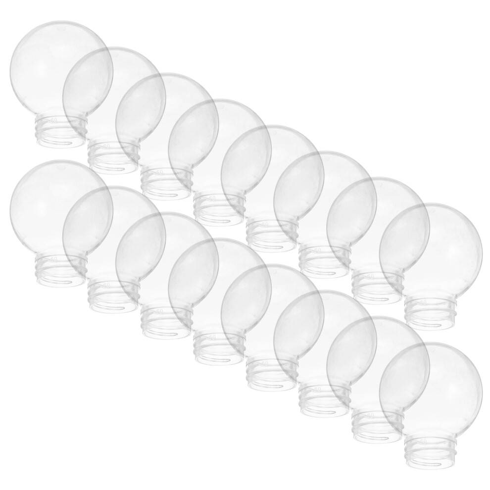 20Pcs Clear Globe Lampskärm – Trådad , Glödlampsskydd, 50 Mm