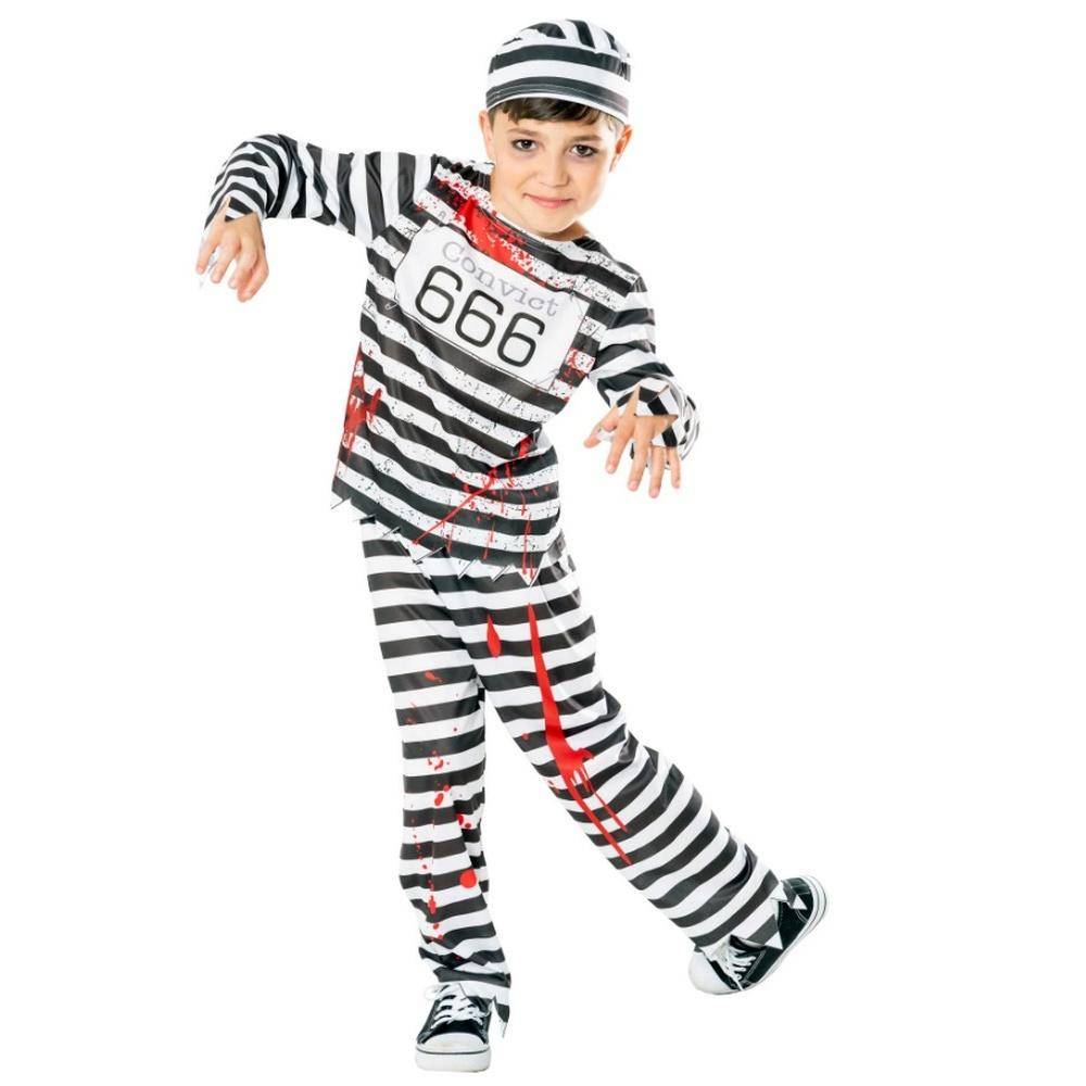 Bristol Novelty Boys Convict Zombie Costume 5-6 Years