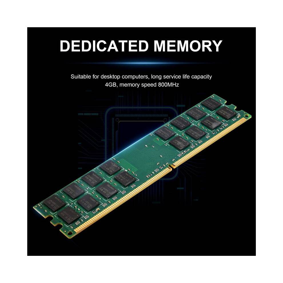 RAM DDR2 4GB 800MHZ PC2-6400 Memory for Desktop Memory RAM 240 Pins for System High Compatible