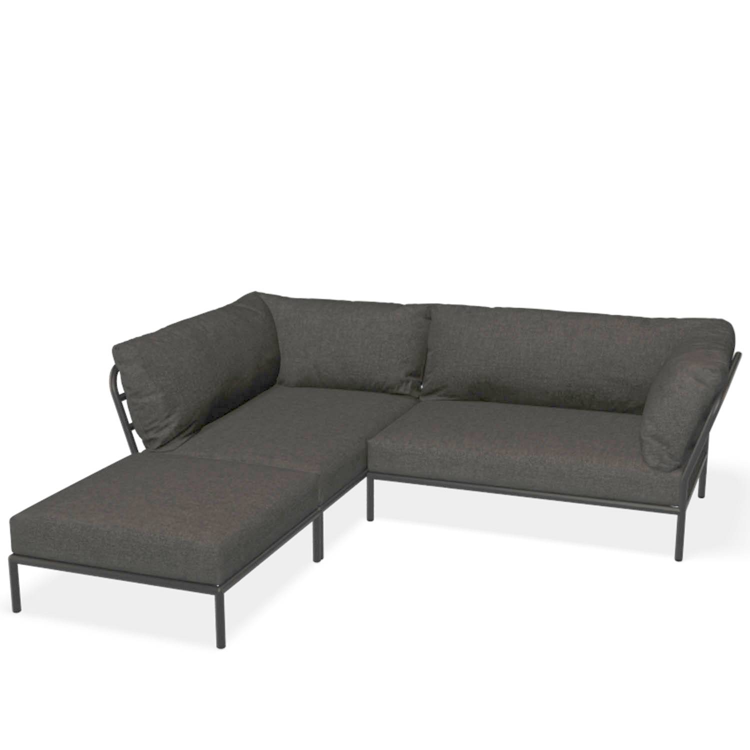 Level2 hörnsoffa med loungedel mörkgrå/mörkgrå - Mörkgrå