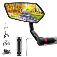Cykelspegel för e-cykel vänster, 360° roterbar, konvex backspegel för cykel och e-cykel