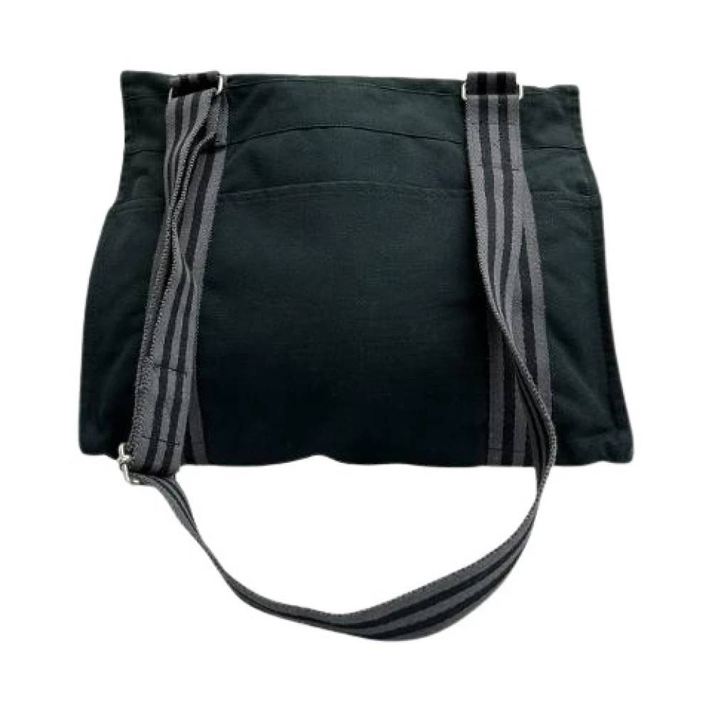 Hermès Vintage Pre-owned Canvas skuldertasker - Vintage - Dame - Sort - ONE SIZE - Uld