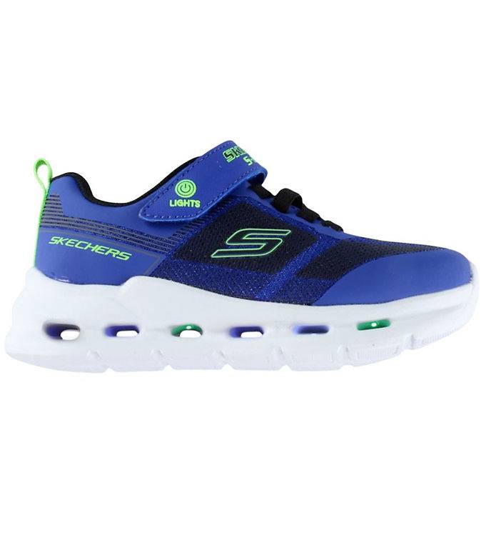 Skechers Skor m. Ljus - Boys Glidstegsljus - Blue/Black - Skechers - 35 - Blinkande skor