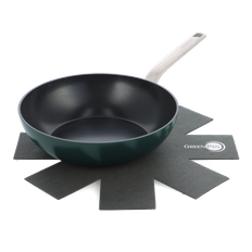 Greenpan Evolution Pine Green Wok 28cm