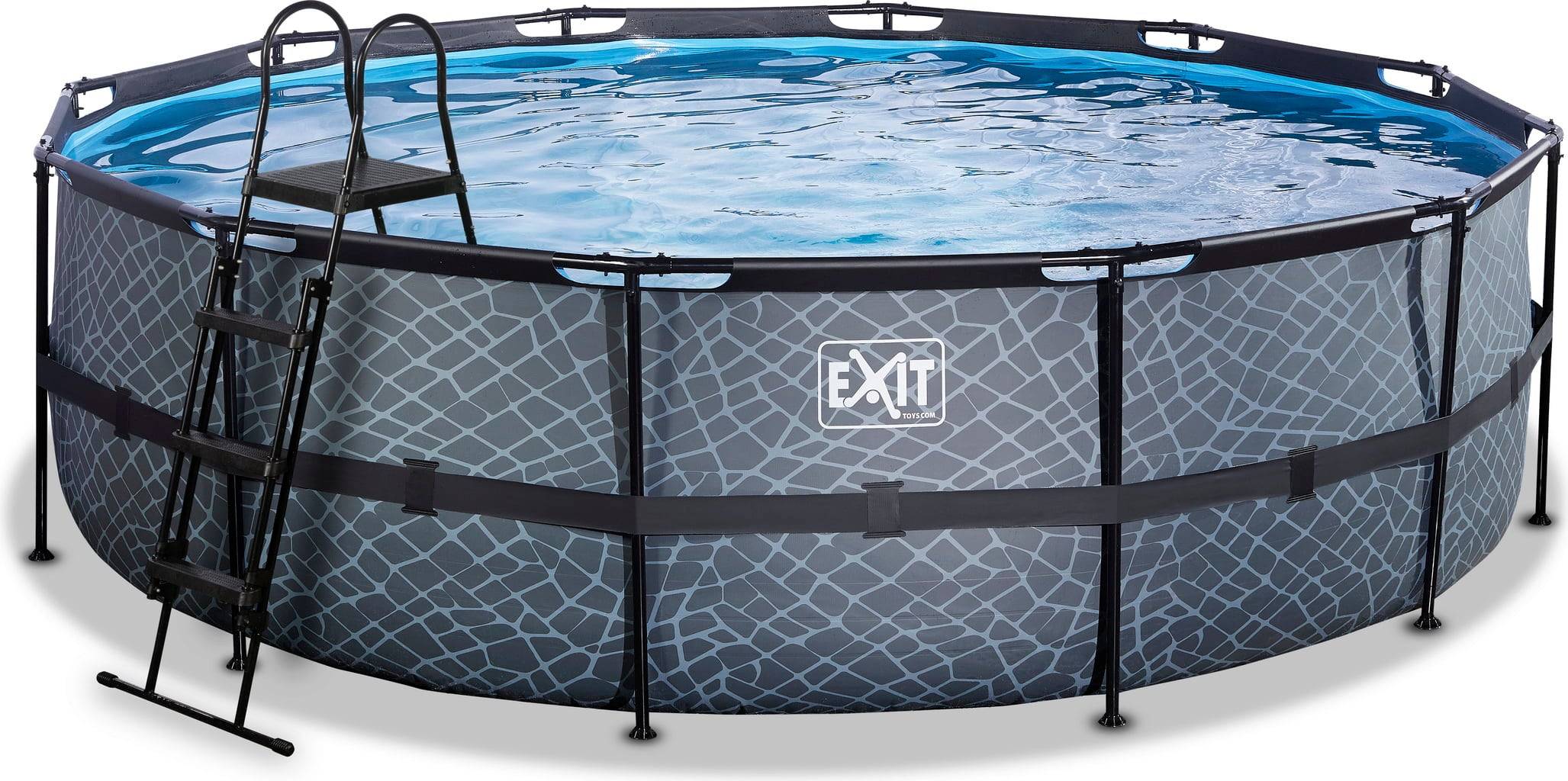 Frame Pool Ø 488 x 122 cm, Stone Grey