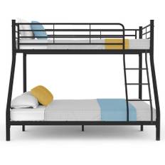 Single Bed Frames Slumber Metal Single Over Double Bunk Bed Frame Dark Matte Grey One Size vit