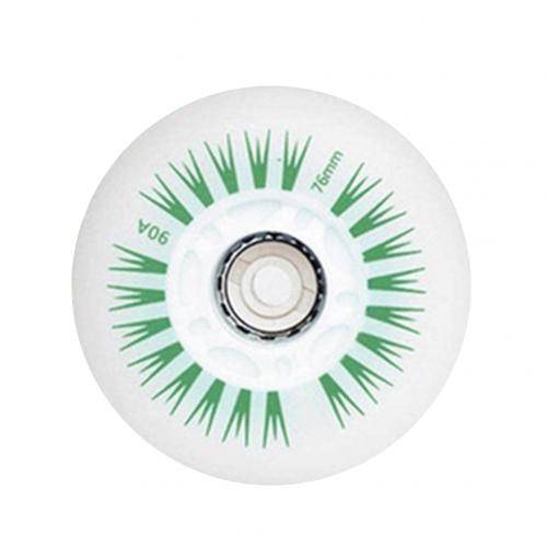 76mm LED Skridskohjul - Grön