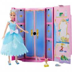 Disney Askepot Dukke med Tilbehør Skab Disney Princess Playset closet HMK53