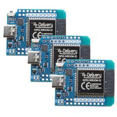 AZDelivery 3X ESP32 D1 Mini NodeMCU WiFi Modul ESP 32 Bluetooth Internet Entwicklungsboard mit USB-C Anschluss kompatibel mit Arduino und kompatibel mit Wemos D1 Mini inklusive E-Book!