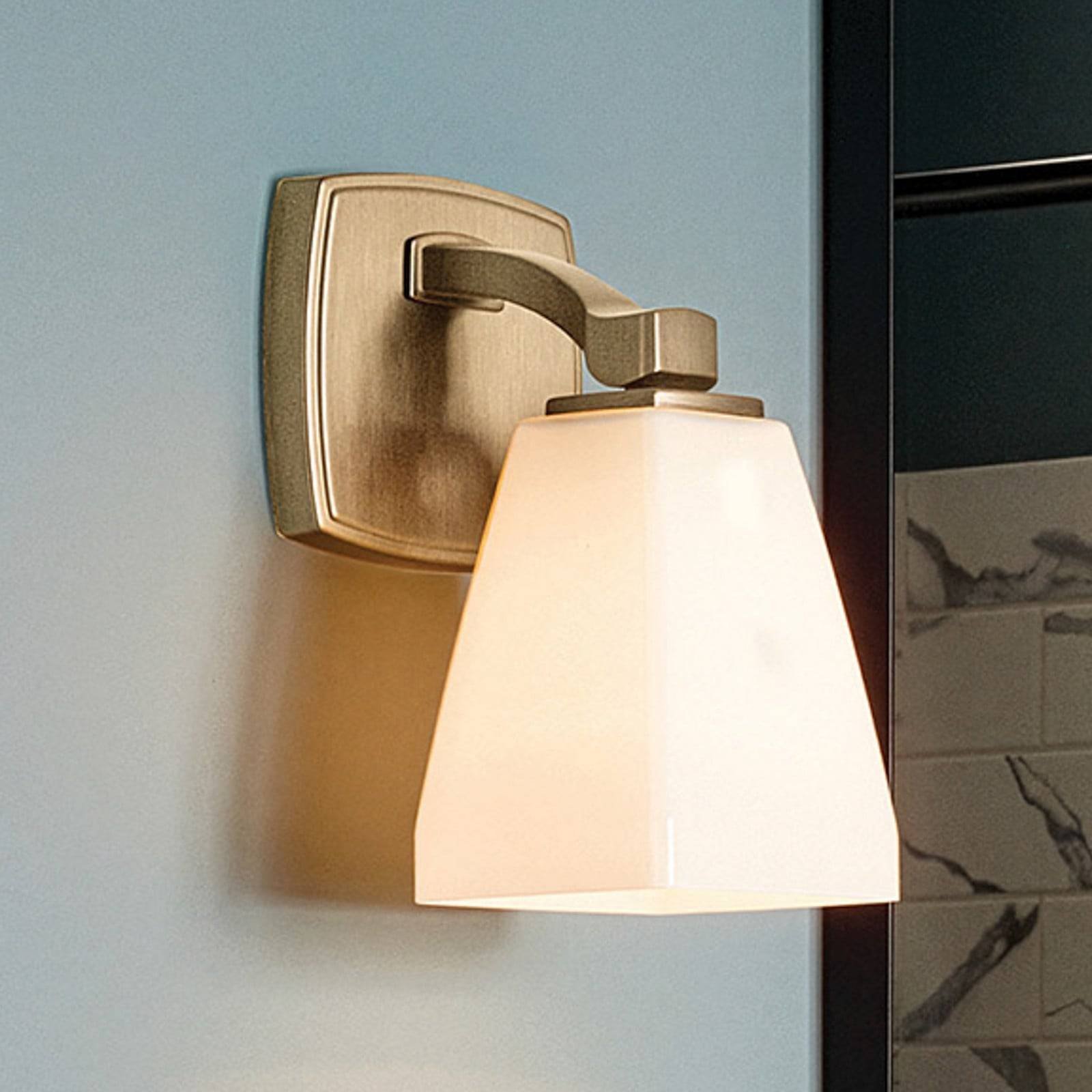 Vägglampa KICHLER, Marant, Brons / antikmässing, Badrum, Metall, Modern