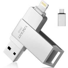 USB Stick für iPhone 256 GB MFI Lightning,Vackiit USB C Stick 3.0 Apple Zertifiziert Speichererweiterung Flash Drive Foto Stick Speicherstick für iPhone iPad iOS OTG Android Handy Mac Tablette PC