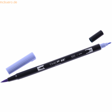 6 x Tombow Dual-Fasermaler ABT mit Rundspitze/Pinselspitze mist purple