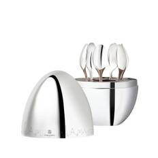 Christofle - 6-pack Mood Skyline Shanghai espressoskedar - unisex - Silverpläterad metall - one size - Silverfärgad