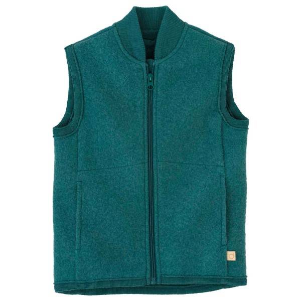 disana Kid's Milled Wool Vest Vest i merinould Børn størrelse 74/80 farve turkis/blå