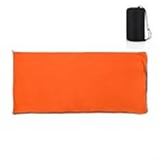 Zilimontt Bärbar camping fleecefilt sovsäck filt idealisk för vandring, backpacking, utomhus kuvert vändbar fleece sovsäck (orange)