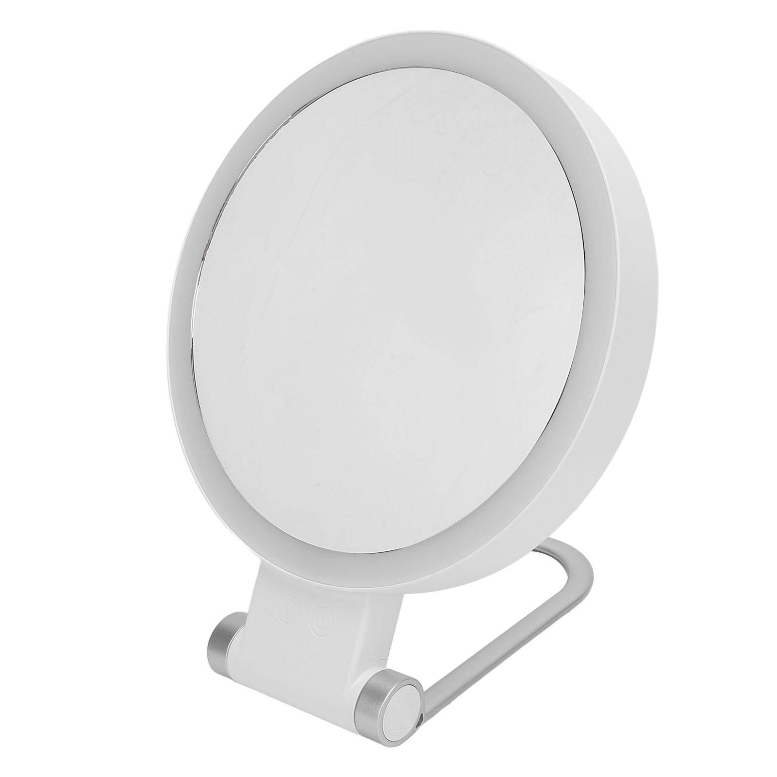 Travel Makeup Mirror Dual Sided Round Shape Foldable 1X 20X Magnification LED Lighted Vanity Mirror
