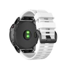 Garmin Fenix 6x/5x/3/3 HR - Gummi rem 26 mm - Hvid