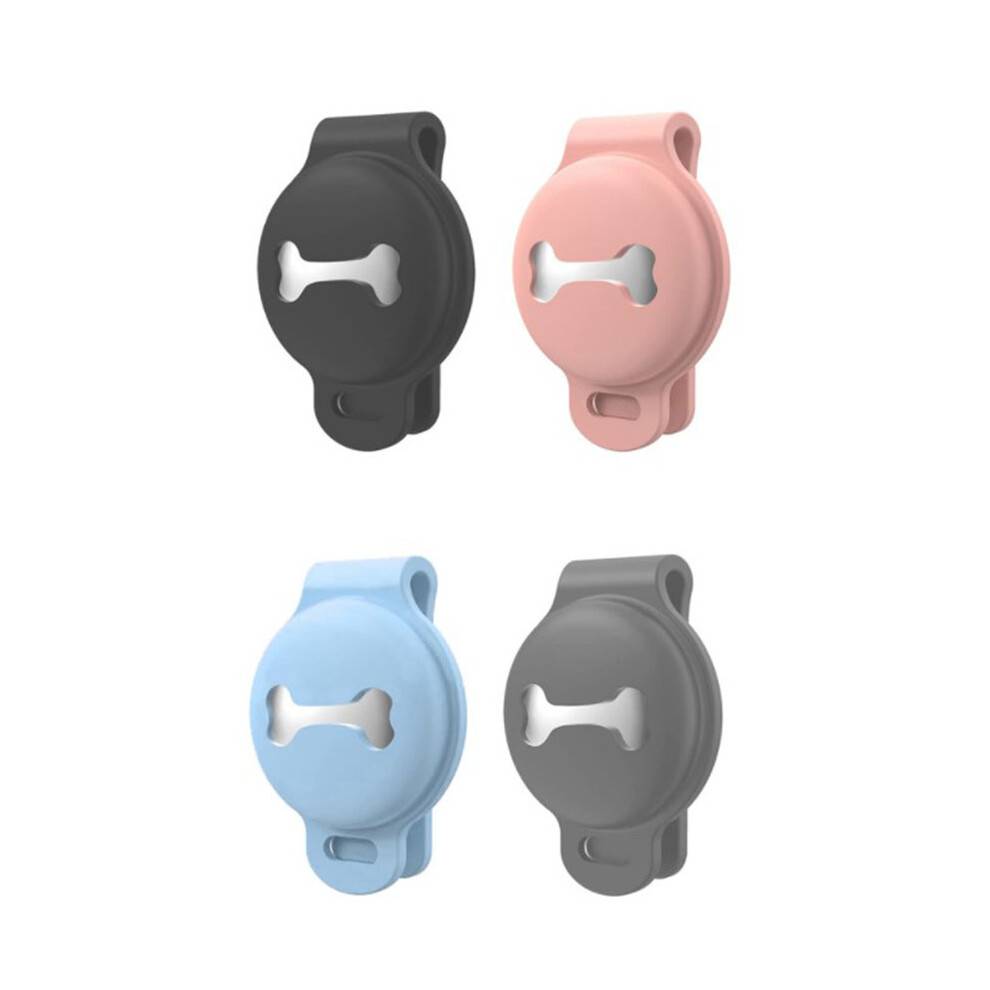 Elegant design med lufttag til hundehalsbånd, sikker fastgørelse, blødt silikoneetui til kæledyr, vandtæt og støvtæt (blå)