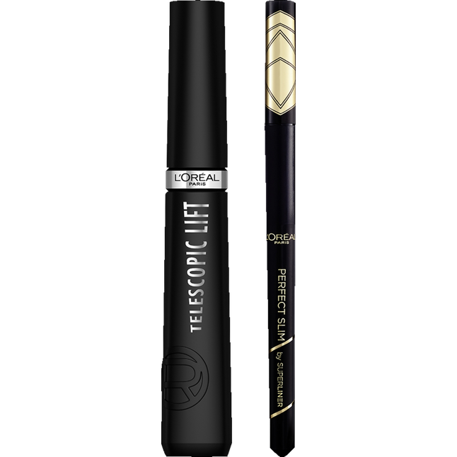 L’Oréal Paris Telescopic Lift Black & Super Liner Perfect Slim Black kombinationssæt